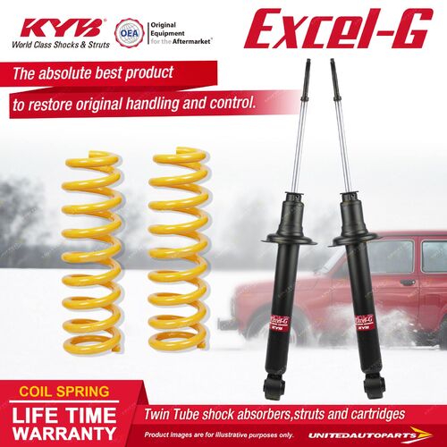 Rear KYB EXCEL-G Shock Absorbers STD King Springs for MITSUBISHI Magna TF TH