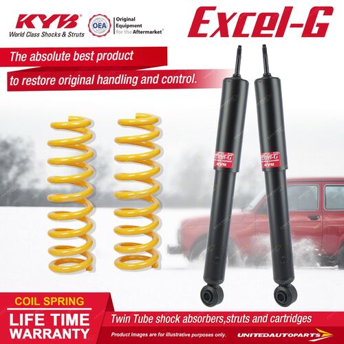 Rear KYB EXCEL-G Shock Absorbers King Springs for MITSUBISHI Pajero NH NK NL SWB