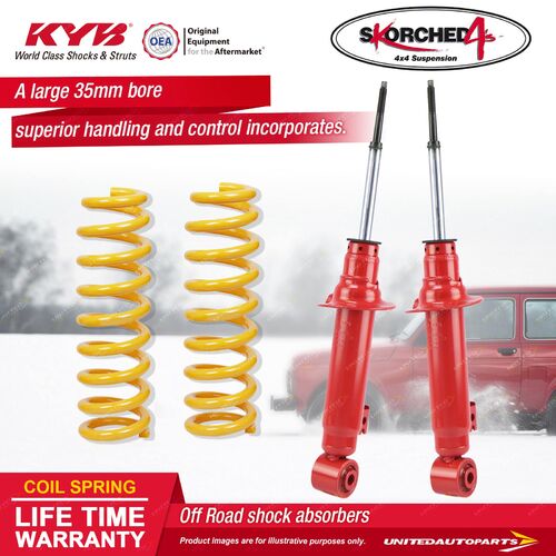 Front KYB SKORCHED 4'S Shock Absorbers King Springs for MITSUBISHI Triton ML MN