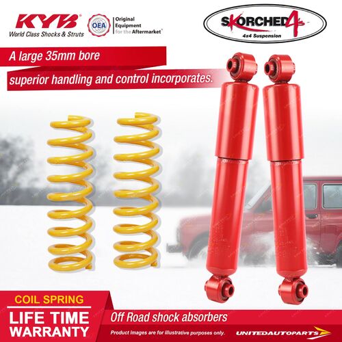 Rear KYB SKORCHED 4'S Shock Absorbers STD King Springs for NISSAN Pathfinder R51