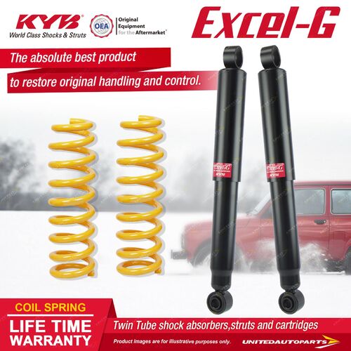 Rear KYB EXCEL-G Shock Absorbers STD King Springs for NISSAN Patrol GU GU VI