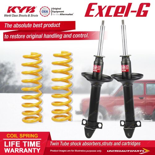 Front KYB EXCEL-G Shock Absorbers STD King Springs for SUBARU Brumby AU5 1.8 F4