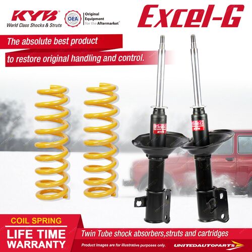 Fr KYB EXCEL-G Shock Absorbers STD King Springs for SUBARU Liberty BC6 BF6 BFB