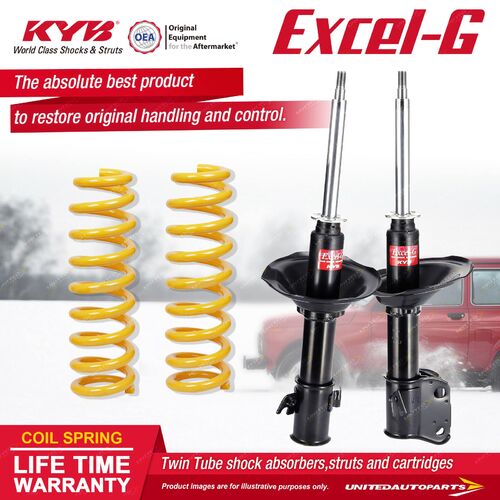 Front KYB EXCEL-G Shock Absorbers STD King Springs for Liberty BE5 BE9 BH5 BH9