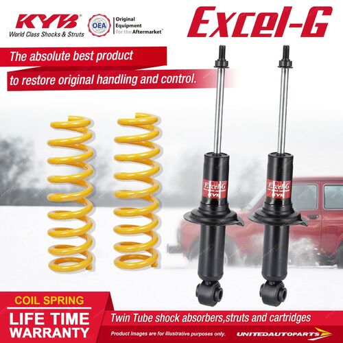 Rear KYB EXCEL-G Shock Absorbers STD King Springs for SUBARU Liberty BE5 BE9