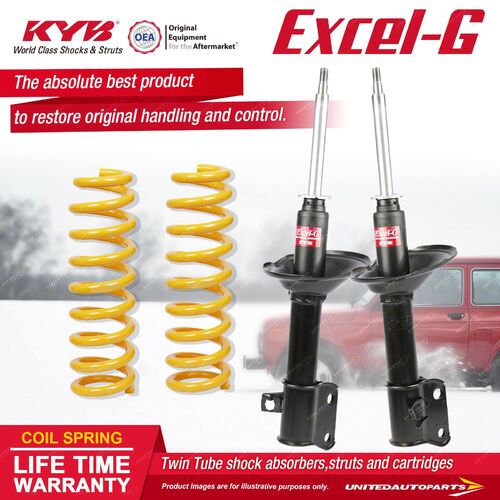 Front KYB EXCEL-G Shock Absorbers STD King Springs for SUBARU Outback BG9 2.5 F4