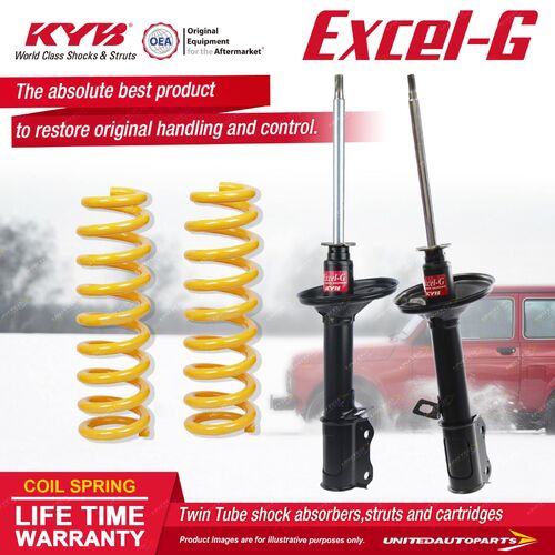 Rear KYB EXCEL-G Shock Absorbers STD King Springs for TOYOTA Corolla AE80 AE82