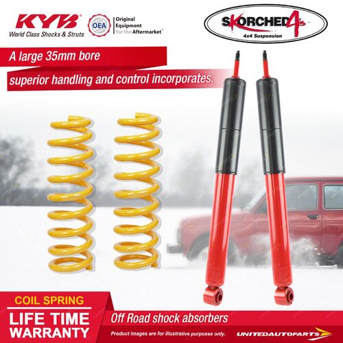 Rear KYB SKORCHED 4'S Shock Absorbers King Springs for TOYOTA FJ Cruiser GSJ15