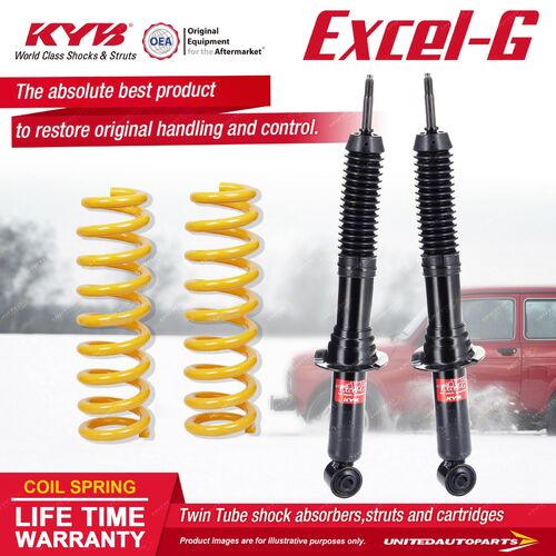 Front KYB EXCEL-G Shock Absorbers STD King Springs for TOYOTA Hilux Surf KZN185