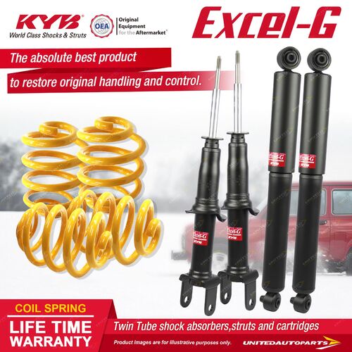 F+R KYB EXCEL-G Shock Absorbers Super Low King Springs for FORD Falcon BF XR8