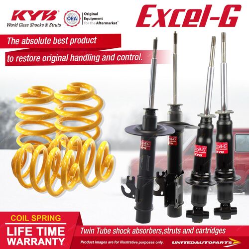 F+R KYB EXCEL-G Shock Absorbers Super Low King Springs for Commodore VE Wagon V6