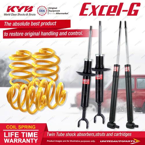 F+R KYB EXCEL-G Shock Absorbers Lowered King Springs for AUDI A4 B5 2.4 APS V6