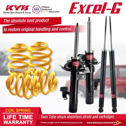 F+R KYB EXCEL-G Shock Absorbers Lowered King Springs for FORD Focus LS LT I4 FWD