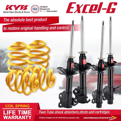 F+R KYB EXCEL-G Shock Absorbers Lowered King Springs for HOLDEN Astra LD I4 FWD