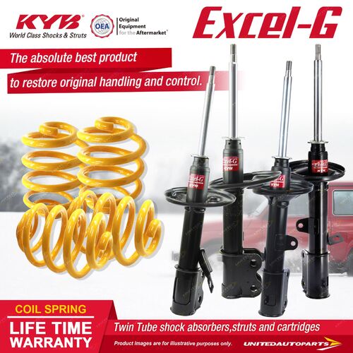 F+R KYB EXCEL-G Shock Absorbers Lowered King Springs for HOLDEN Nova LE LF