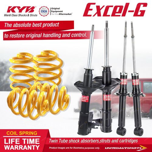 F+R KYB EXCEL-G Shock Absorbers Lowered King Springs for MITSUBISHI Lancer CE