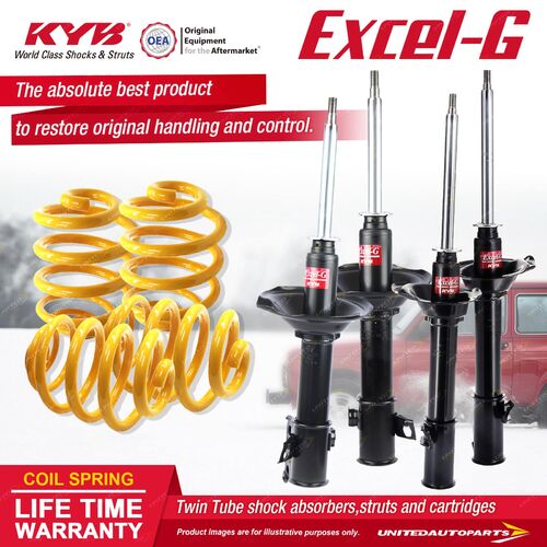 F+R KYB EXCEL-G Shock Absorbers Lowered King Springs for SUBARU Forester SF5 4WD