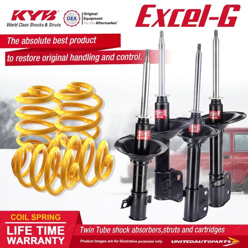 F+R KYB EXCEL-G Shock Absorbers Lowered King Springs for SUBARU Impreza GC6 GC8