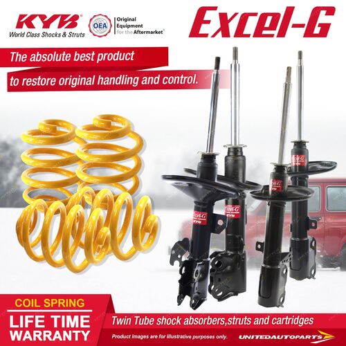 F+R KYB EXCEL-G Shock Absorbers Lowered King Springs for TOYOTA Aurion GSV40 3.5