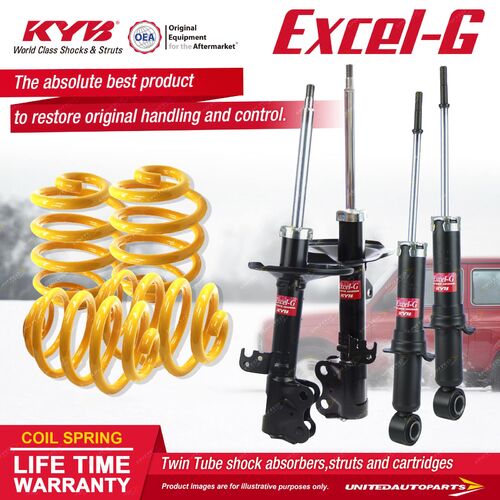 F+R KYB EXCEL-G Shock Absorbers Lowered King Springs for TOYOTA Corolla ZZE122