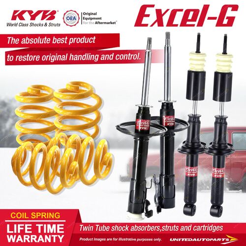 F+R KYB EXCEL-G Shock Absorbers Lowered King Springs for TOYOTA Starlet EP91 1.3