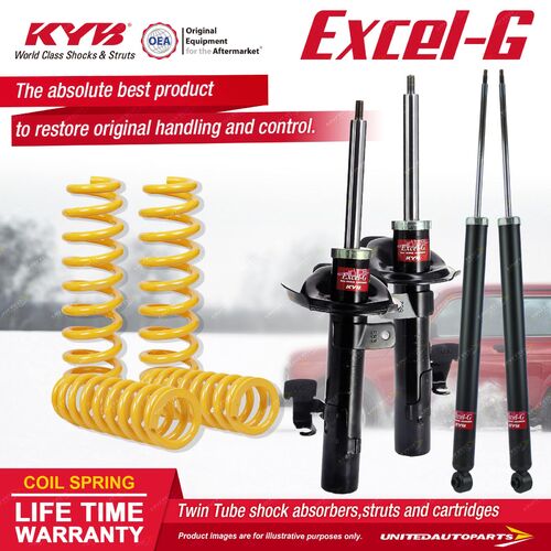 F+R KYB EXCEL-G Shock Absorbers STD King Springs for FORD Focus LS LT I4 FWD