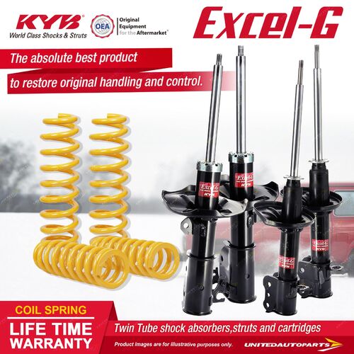 F+R KYB EXCEL-G Shock Absorbers STD King Springs for FORD Laser KN KQ I4 FWD