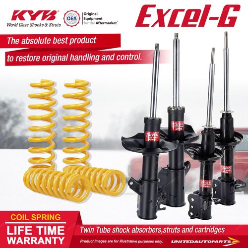 F+R KYB EXCEL-G Shock Absorbers STD King Springs for FORD Laser KN I4 FWD