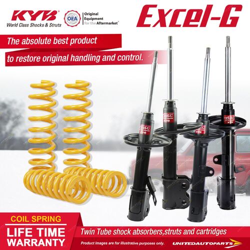 F+R KYB EXCEL-G Shock Absorbers STD King Springs for HOLDEN Nova LE LF I4 FWD