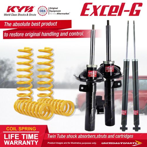 F+R KYB EXCEL-G Shock Absorbers STD King Springs for MAZDA 3 BK I4 D4 FWD