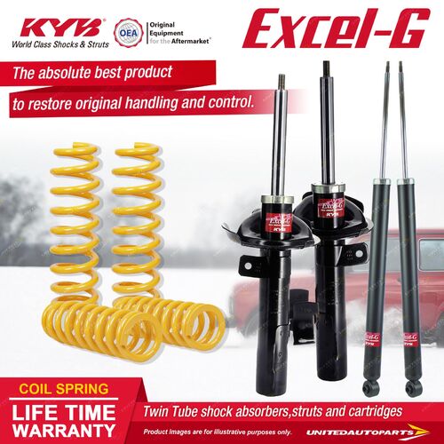 F+R KYB EXCEL-G Shock Absorbers STD King Springs for MAZDA 3 BL PETROL LFDE