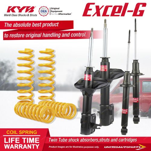 F+R KYB EXCEL-G Shock Absorbers STD King Springs for MITSUBISHI Magna TJ TL TW