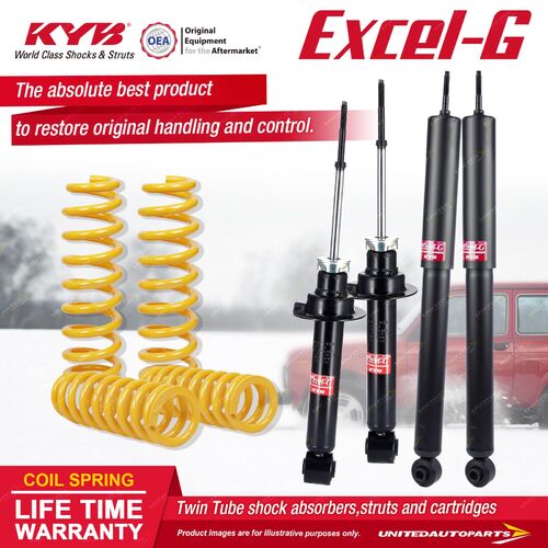 F+R KYB EXCEL-G Shock Absorbers King Springs for MITSUBISHI Pajero NM NP PETROL