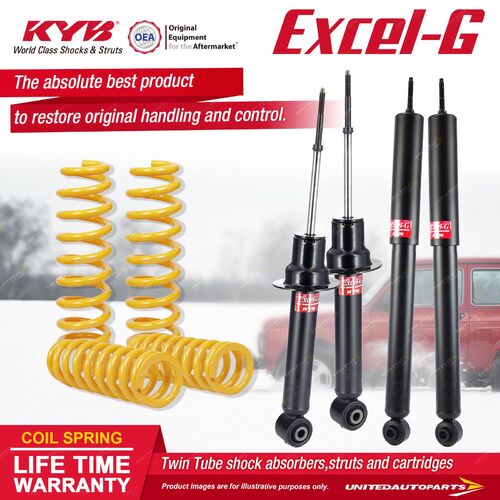 F+R KYB EXCEL-G Shock Absorbers STD King Springs for Pajero NS NT NW PETROL