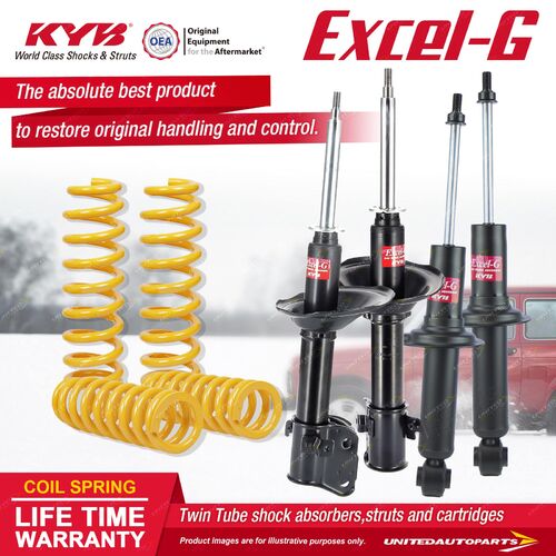 F+R KYB EXCEL-G Shock Absorbers STD King Springs for SUBARU Outback BH9 EJ251