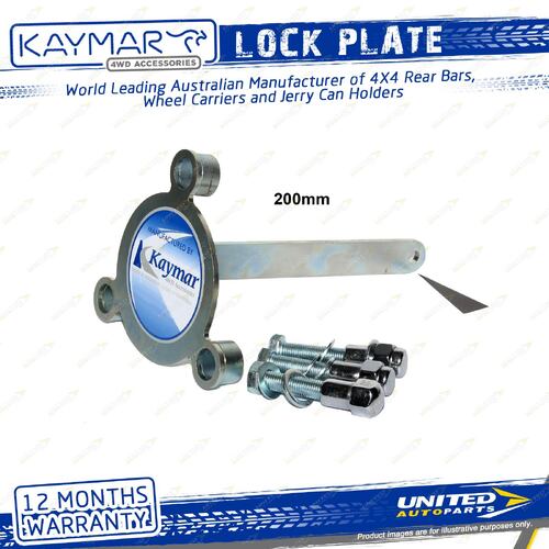 Kaymar Lock Plate for Toyota Landcruiser 75 80 Series GXL RV Standard FJ Cruiser