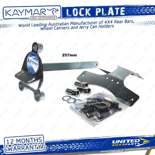 Lock Plate Suits Alloy Wheel Incl Number Plate for Toyota Landcruiser 100 Series