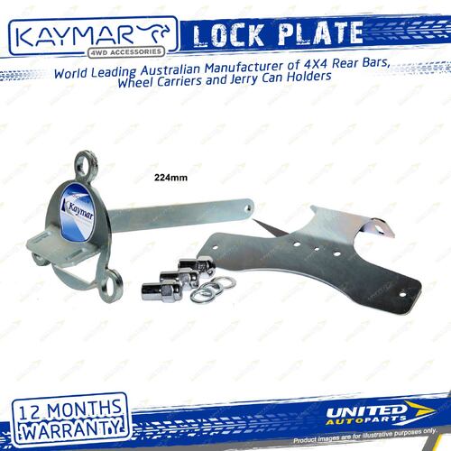 Kaymar Lock Plate Suits Alloy Wheel Number Plate for Hilux KUN 16 26 GUN 125 126