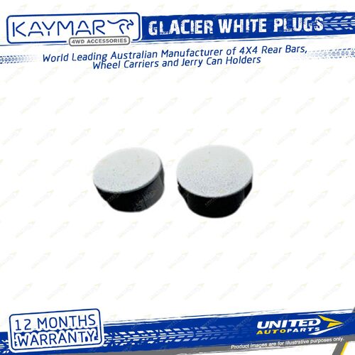 2 Pcs Kaymar Glacier White Snap Plugs for Toyota Prado 150 Series SUV 09-On