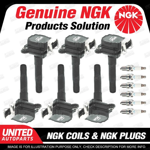 NGK 6 Spark Plugs + 6 Igniton Coils for Audi A6 4B Allroad Quattro C5 2.7L