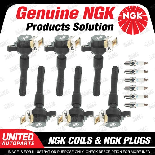 NGK 6 Spark Plugs + 6 Igniton Coils for BMW 523i 528i E39 323i 328i Z3 E36