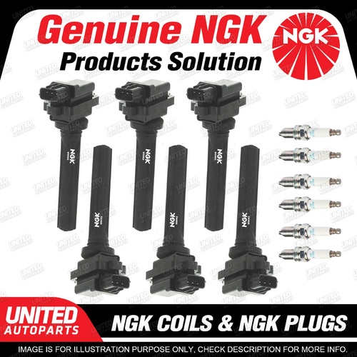 NGK 6 Spark Plugs + 6 Igniton Coils for Suzuki XL-7 JA627 2.7L V6