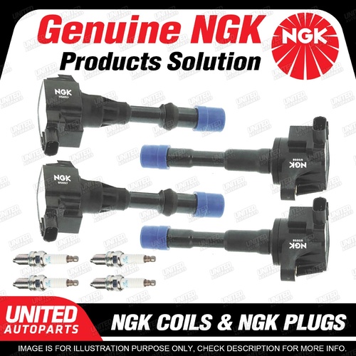 NGK 4 Spark Plugs + 4 Igniton Coils For Honda Jazz GD1 1.3L 4Cyl