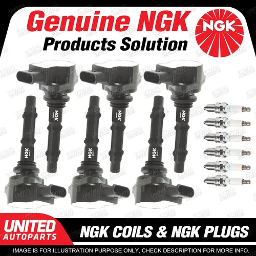 NGK 6 Spark Plugs + 6 Igniton Coils for Benz C280 C300 W204 CLK280 CLK350 CLS350