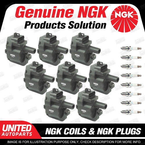 NGK 8 Spark Plugs + 8 Igniton Coils for Holden Caprice WK WL Commodore VY VZ