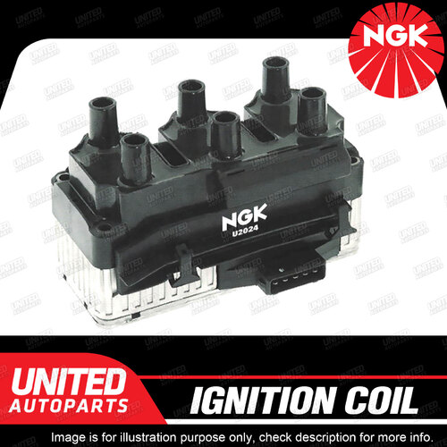 NGK Ignition Coil for Volkswagen Golf Mk3 Passat 3A 2.8L V6 Single