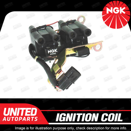 NGK Ignition Coil for Hyundai Lantra J1 Sonata EF 4Cyl 1991-1998 Single