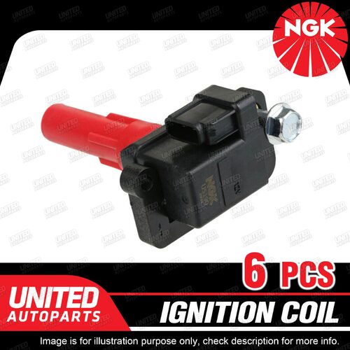 6 x NGK Ignition Coil for Subaru Liberty BLE BPE Outback BHE BPE Tribeca EKU FKU