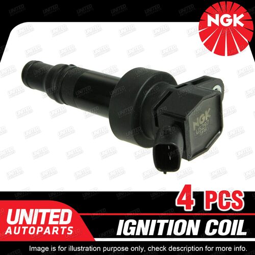 4 x NGK Ignition Coil for Hyundai i30 GD 1.6L G4FD 4 Cyl MPFI V-DOHC 16V 99kW