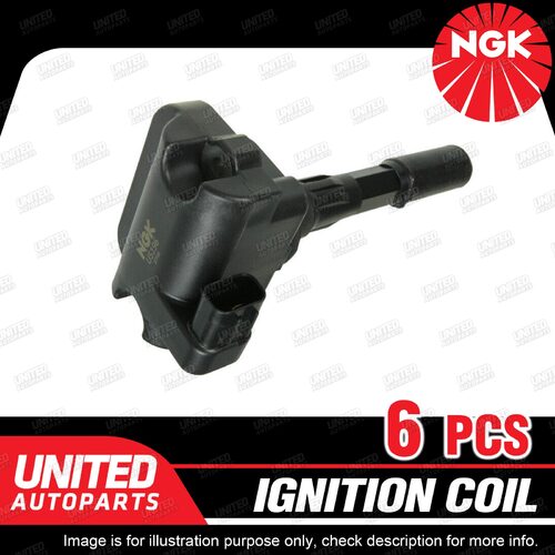 6 x NGK Ignition Coil for Honda Legend KA7 KA8 KA9 3.2L 3.5L V6 MPFI 1991-2005